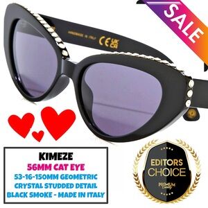 Kimeze Black 56MM Cat Eye Sunglasses